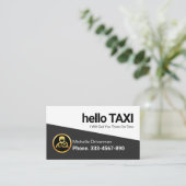 Carte De Visite Pilote de taxi triangle gris professionnel (Debout devant)