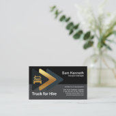 Carte De Visite Pilote de transport de camions rétro-rétro Gold Ar (Debout devant)