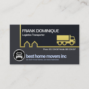 Carte De Visite Pilote de transport de ligne frontalière Gold Hom