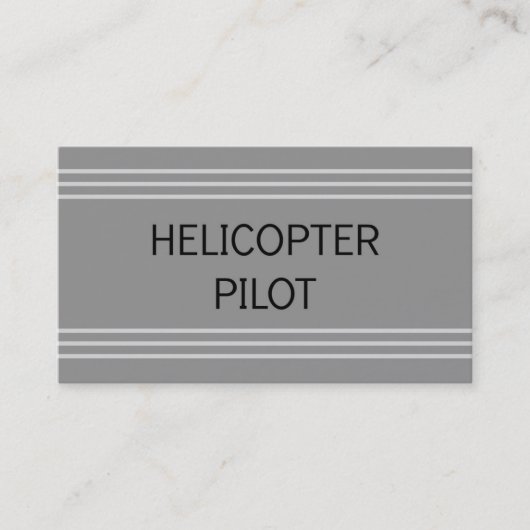 Carte de visite pilote d'hélicoptère (Devant)