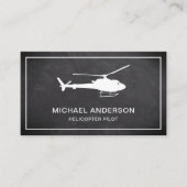 Carte De Visite Pilote d'hélicoptère de tableau noir moderne (Devant)