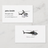 Carte De Visite Pilote d'hélicoptère personnalisé (Devant / Derrière)