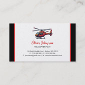 Carte De Visite Pilote d'hélicoptère | Transport (Devant)