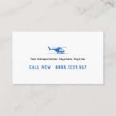 Carte De Visite Pilote d'hélicoptère | Transport (Dos)