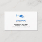 Carte De Visite Pilote d'hélicoptère | Transport (Devant)