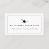 Carte De Visite Pilote d'hélicoptère | Transport (Dos)