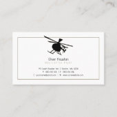 Carte De Visite Pilote d'hélicoptère | Transport (Devant)