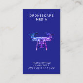 Carte De Visite Pilote drone UAV Photographie Vidéo moderne bleu (Devant)