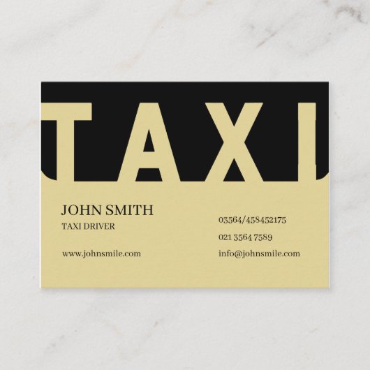 Carte De Visite Pilote EliteTaxi (Devant)