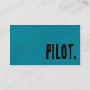 Carte De Visite Pilote en cuir Premier Blue Faux
