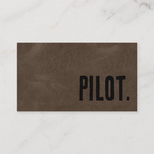 Carte De Visite Pilote en cuir Premier Brown Faux (Devant)