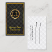 Carte De Visite Pilote Gold Logo initial Monogramme personnalisé (Devant / Derrière)