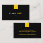 Carte De Visite Pilote - Jaune ambre moderne (Devant / Derrière)