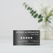 Carte De Visite Pilote Métallique Moderne Minimal (Debout devant)