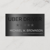 Carte De Visite Pilote minimal en argent gris métallique (Dos)