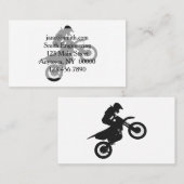 Carte De Visite Pilote Motocross - Choisir la couleur arrière - pl (Devant / Derrière)