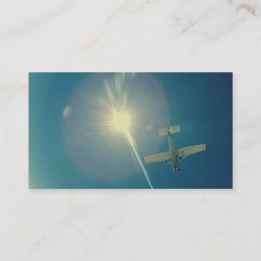 Carte De Visite pilote plat parfait de photo petit (Devant)