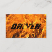 Carte De Visite Pilote Professionnel Brûler la typographie de flam (Devant)