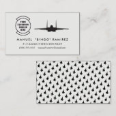 Carte De Visite Pilote professionnel de l'escadron F-15 Aigle (Devant / Derrière)