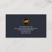 Carte De Visite Pilote professionnel Gold Wave Red Grey (Dos)