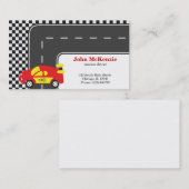 Carte De Visite Pilote Racecar (Devant / Derrière)