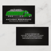 Carte De Visite Pilote semi-vert | Transport logistique (Devant / Derrière)