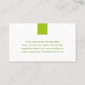 Carte De Visite Pilote - Simple Mint Green (Dos)