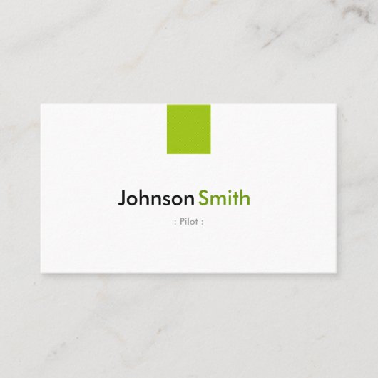 Carte De Visite Pilote - Simple Mint Green (Devant)