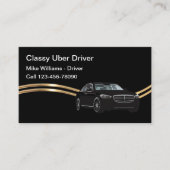 Carte De Visite Pilote Uber Ride Indépendant Classique (Devant)