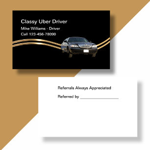 Carte De Visite Pilote Uber Ride Indépendant Classique Nouveau