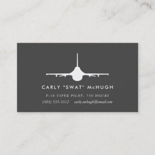 Carte De Visite Pilote Viper F-16 avec motif correspondant