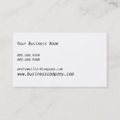 Carte De Visite Piloter loin/avion/agent de voyage pilote (Dos)