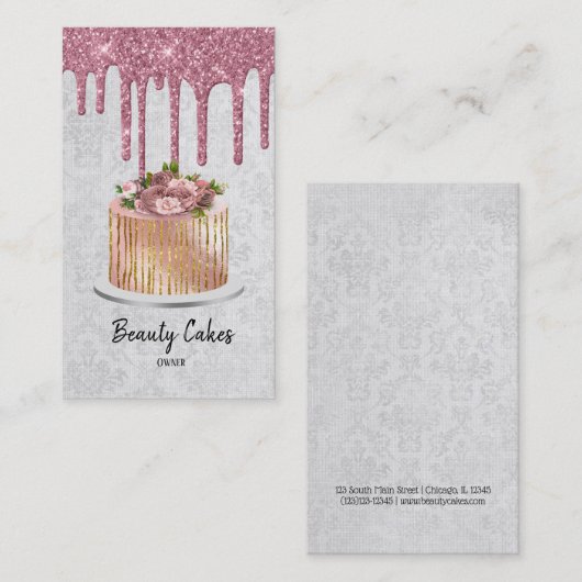 Carte De Visite Pilotes de la planification de gâteaux Mariages d' (Devant / Derrière)