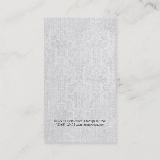 Carte De Visite Pilotes de la planification de gâteaux Mariages d' (Dos)