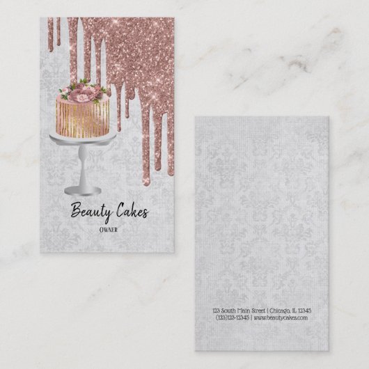 Carte De Visite Pilotes de la planification de gâteaux Mariages d' (Devant / Derrière)