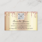 Carte De Visite Pilotes de Parties scintillant Rose violet Logo Pl (Dos)