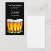 Carte De Visite Pilsners de bière de thème de bière (Devant / Derrière)
