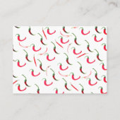 Carte De Visite Piments chauds  (Dos)