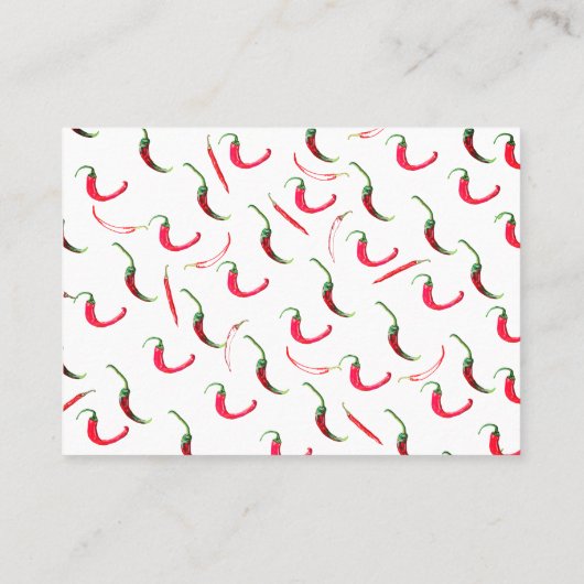 Carte De Visite Piments chauds  (Dos)
