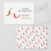 Carte De Visite Piments chauds  (Devant / Derrière)