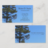 Carte De Visite Pin à feuillage persistant simple et cool dans le  (Devant / Derrière)