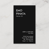Carte De Visite pinata d'emo (Dos)