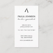 Carte De Visite Pince à cheveux | Outils en barrette (Dos)