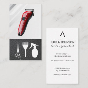 Carte De Visite Pince à cheveux Outils en barrette
