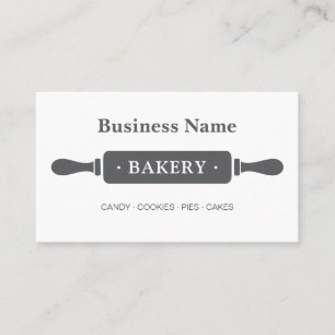 Carte De Visite Pinceau à rouleaux minimaliste de boulangerie