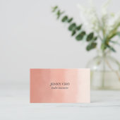 Carte De Visite Pinceau d'aquarelle minimaliste chic professionnel (Debout devant)