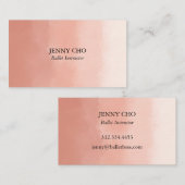 Carte De Visite Pinceau d'aquarelle minimaliste chic professionnel (Devant / Derrière)