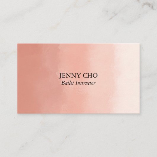 Carte De Visite Pinceau d'aquarelle minimaliste chic professionnel (Devant)