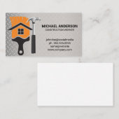 Carte De Visite Pinceau de peinture | Marteau | Construction en ac (Devant / Derrière)