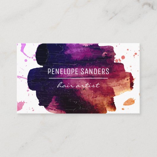 Carte De Visite Pinceau Expressif (Devant)